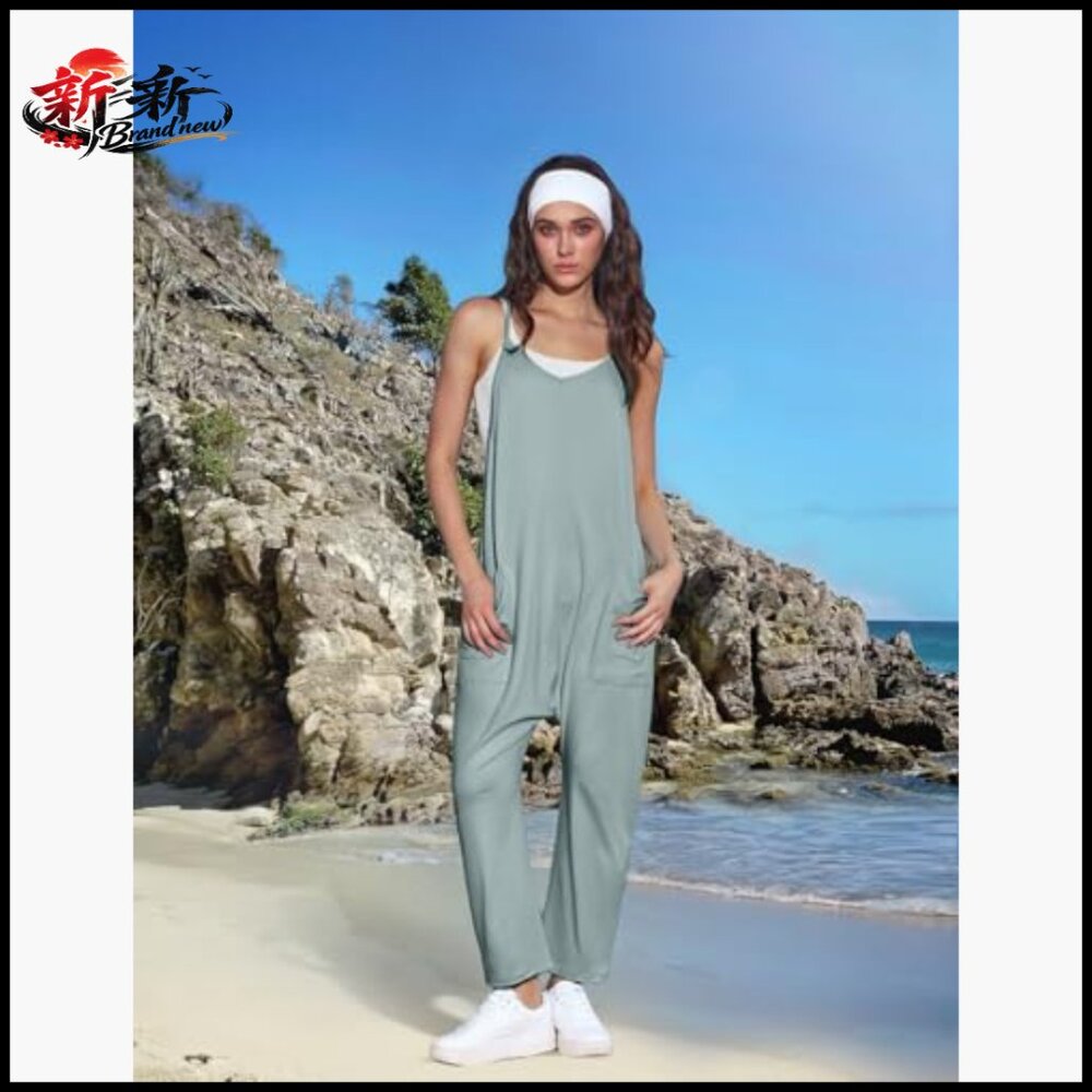 Polyester Blend Jumpsuit with Adjustable Straps, … - image 3